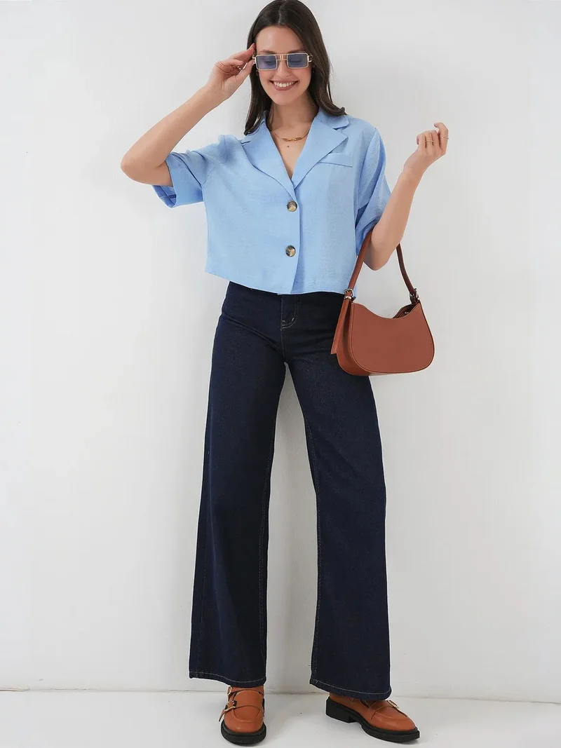 بيغ دارت BDART Cropped Button-Up Shirt